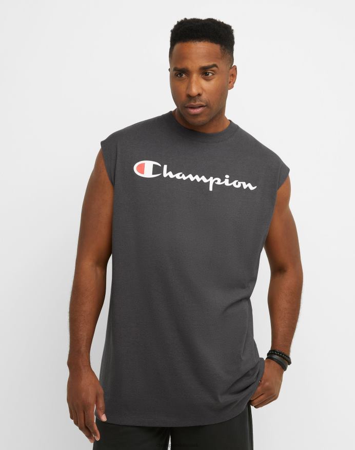 Champion store og høje klassiske muskeltank c script V6J66623 granitlyng