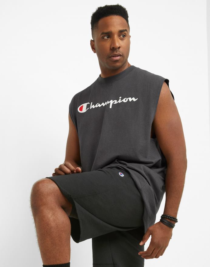 Champion store og høje klassiske muskeltank c script V6J66623 granitlyng