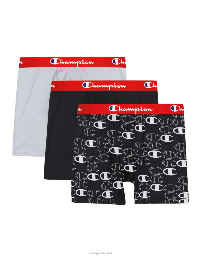 Champion boxershortspakke letvægts stretch fugttransporterende 3-pak sort assorteret V6J66673