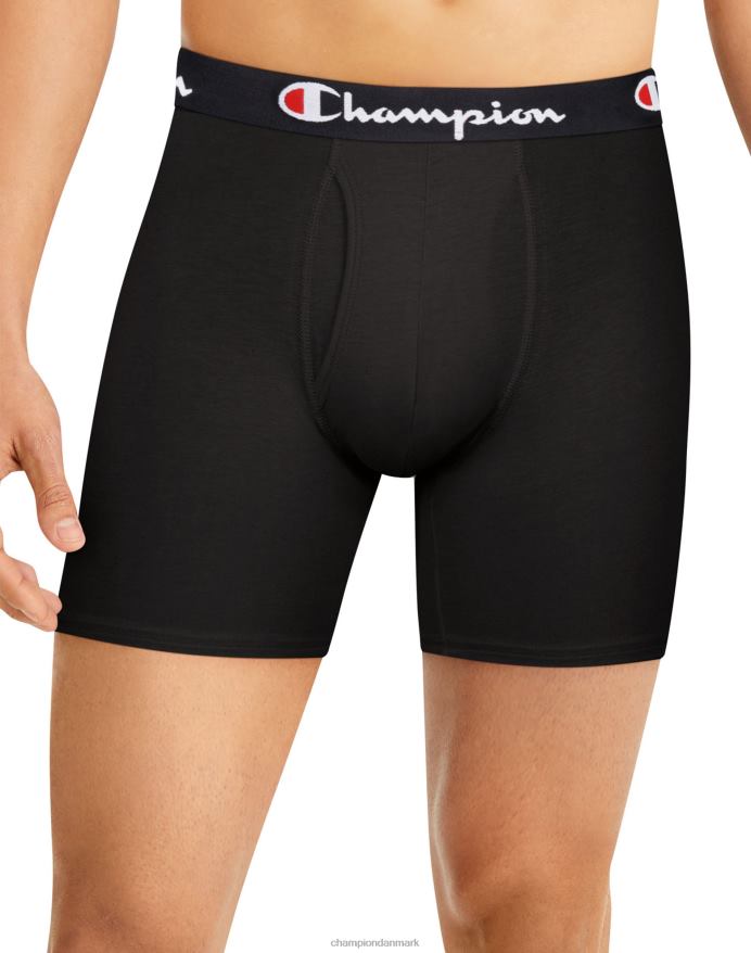 Champion hverdagskomfort boxershortspakke fugttransporterende sort & oxfordgrå 3-pak V6J66686