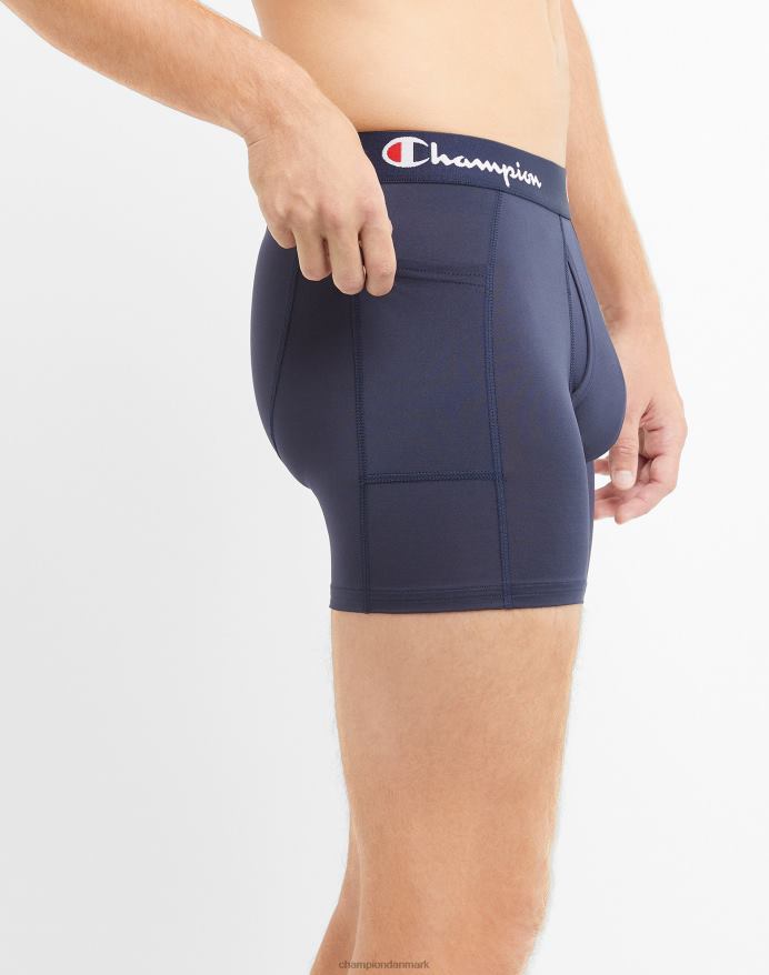 Champion lette stretch boxershorts med lommepakke fugttransporterende anti-lugt 3-pak V6J66660 assorteret
