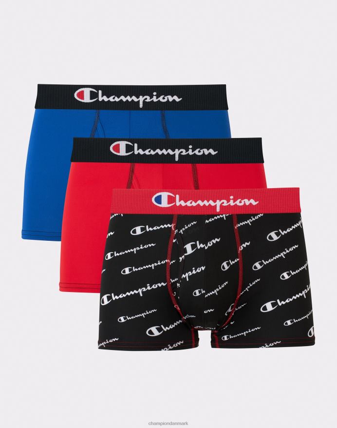Champion trunks pack fugttransporterende letvægts stretch 3-pack V6J66663 assorteret